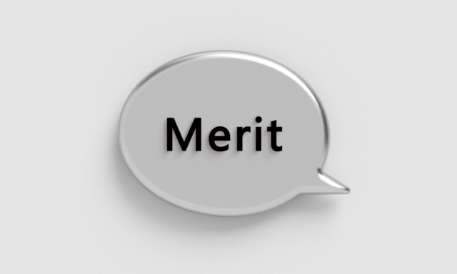 Meritと書かれたふきだし